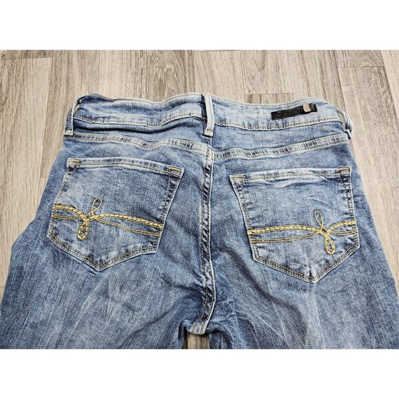 Denizen from Levi's Jeans Womens 7 Blue Low-Rise Jegging Distressed Stretch - Picture 3 of 14